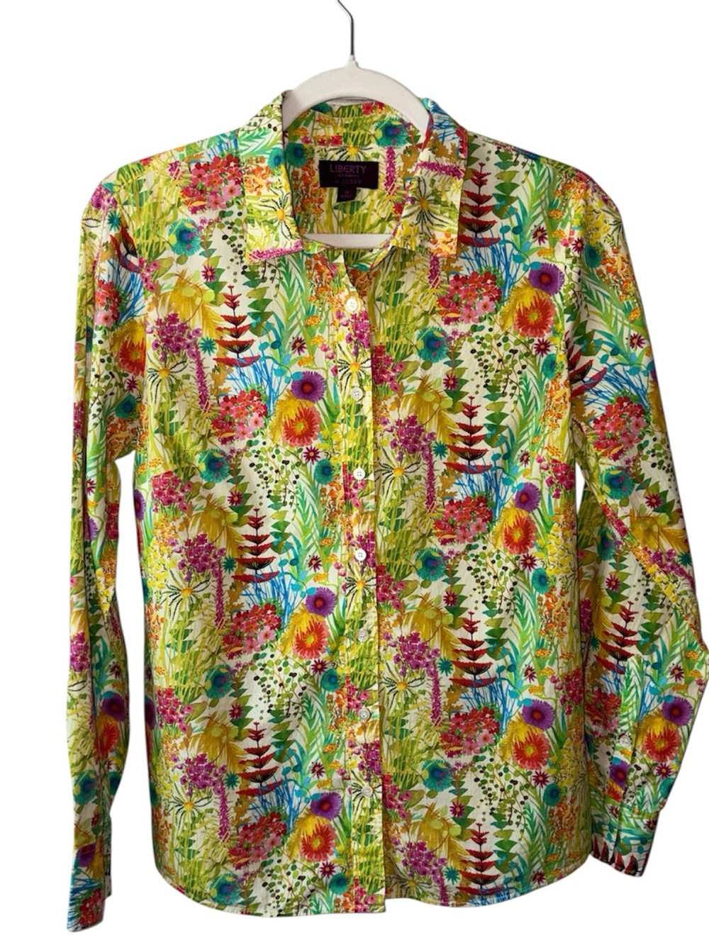 Liberty Art Fabrics J.Crew Tresco Floral Shirt 8 Botanical Button Front - Picture 2 of 5